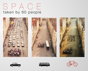 Cycling frees up space in cities