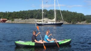 The bay where Ragnar & Marianne live is also a beautiful anchorage and a great place for kayak expeditions!