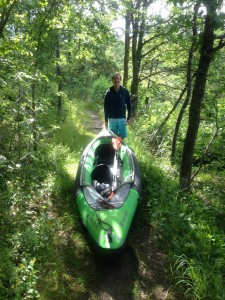 Walking the kayak to the next fjord…