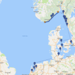 Our route from Larvik to Mandal