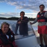 Ivar, Kjell, Alexander on a boat tour