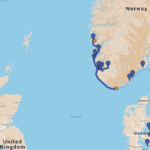 Our route from Mandal to Bergen