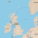 Our route from Isle of Islay to Falmouth