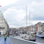 Nyhavn and the new bridge in Copenhagen