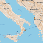 Our route from Crotone to Durres
