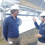 Ivar and Andres at the solar mirrors
