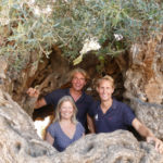 With Annemiek in monumental Cretan olive tree