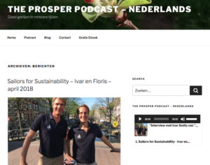 Sailors for Sustainability at the Prosper Podcast
