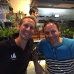 Floris and Andrés in SlowFood restaurant Somorrostro