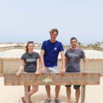 With Albert and Shannon at the sea turtle hatchery