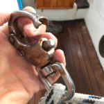 Broken shackle causes gennaker trouble