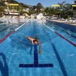 Floris testing the pool at Niteroi Yacht Club