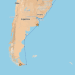 Our route from Mar del Plata to Ushuaia
