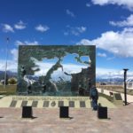 The Argentinian claim on the Falklands is prominently monumented in Ushuaia