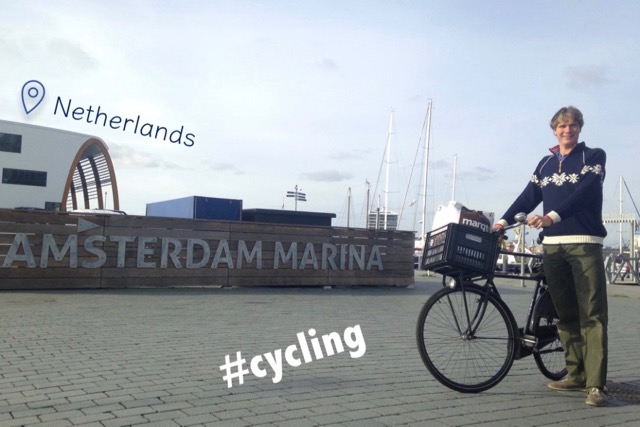 Cycling in Amsterdam (NLD)