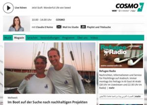 Sailors for Sustainability at WDR Cosmo 3