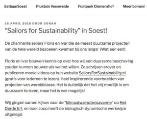 Sailors for Sustainability at Eetbaar Soest 201804