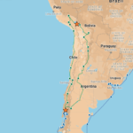 Our route from Copacabana to Puerto Montt