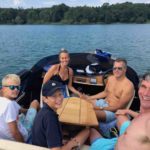 E-boating on Starnberger See with Floris' sister and family