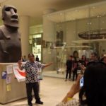 Arguing the return of a moai in the British Museum - Image by Leonardo Pakarati
