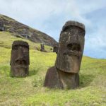 Many hundreds of moai are standing all over Rapa Nui