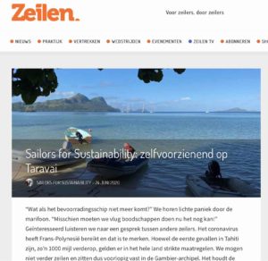 Sailors for Sustainability in Zeilen about Self-Sufficiency