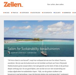 Blog 50: Sailors for Sustainabilty at Zeilen about Coral Gardening 20201016