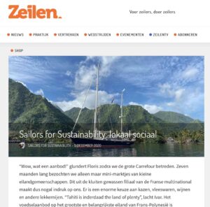 Sailors for Sustainability in Zeilen about Local Social