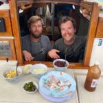 Farewell breakfast by Tripp and Zach onboard SY JHenry