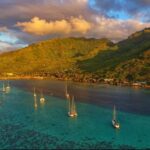 We share the anchorage in Moorea with SY Anita - picture by Sailing Seatramp