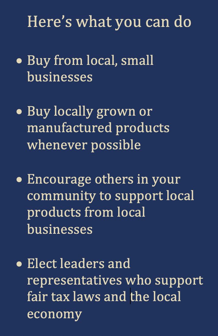 What you can do Buy Local
