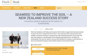 Sailors for Sustainability at Finch Beak about Seaweed AgriSea