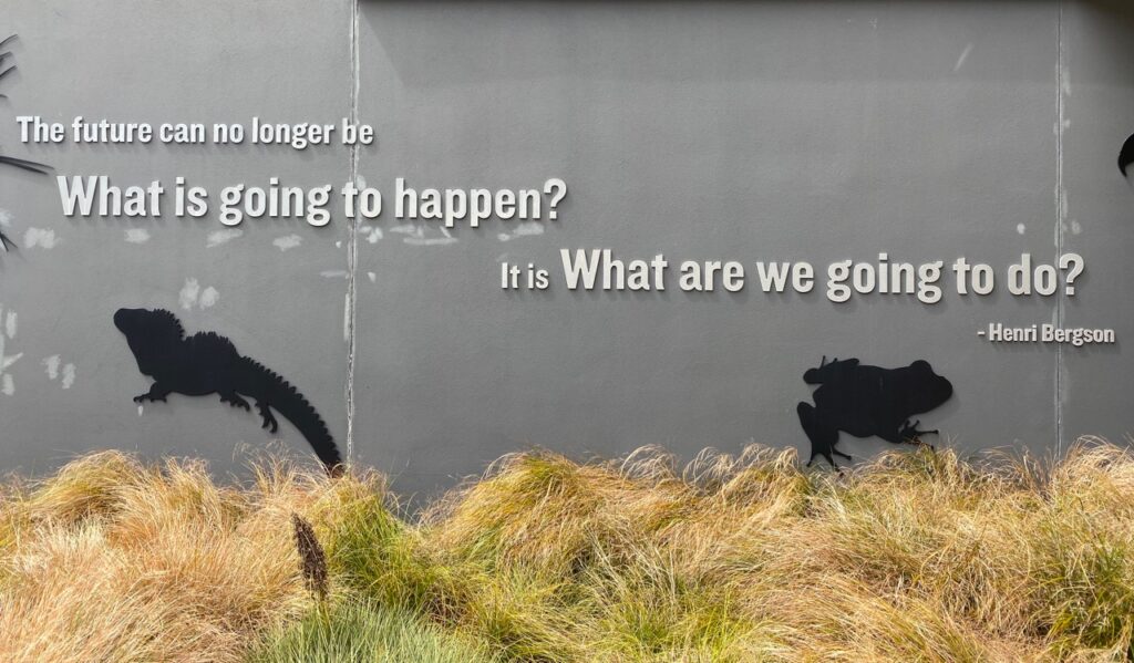 Inspiring words at Zealandia's entrance