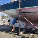 First layer of antifouling primer covers it all up