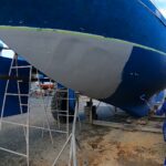 Our new Seajet copper-free antifouling is blue
