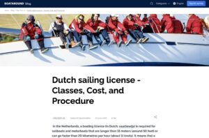 Boataround - Sailing license in the Netherlands