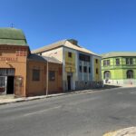 Classic German buildings line the streets in Lüderitz