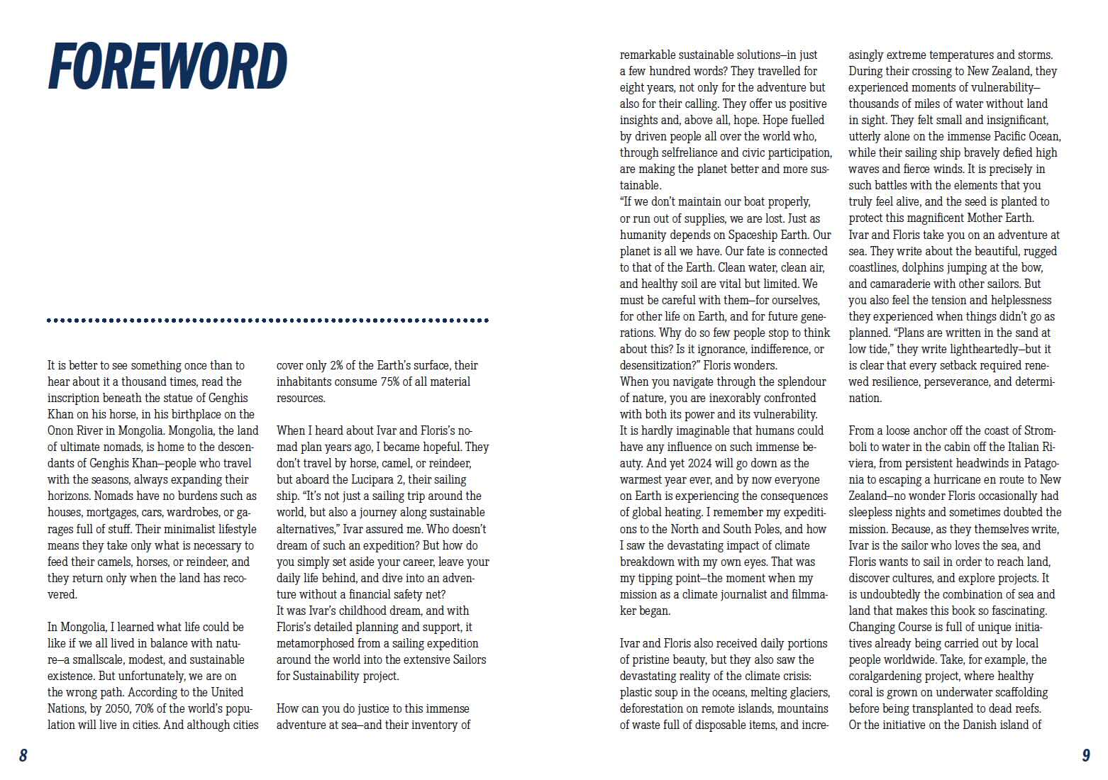 Changing Course Foreword